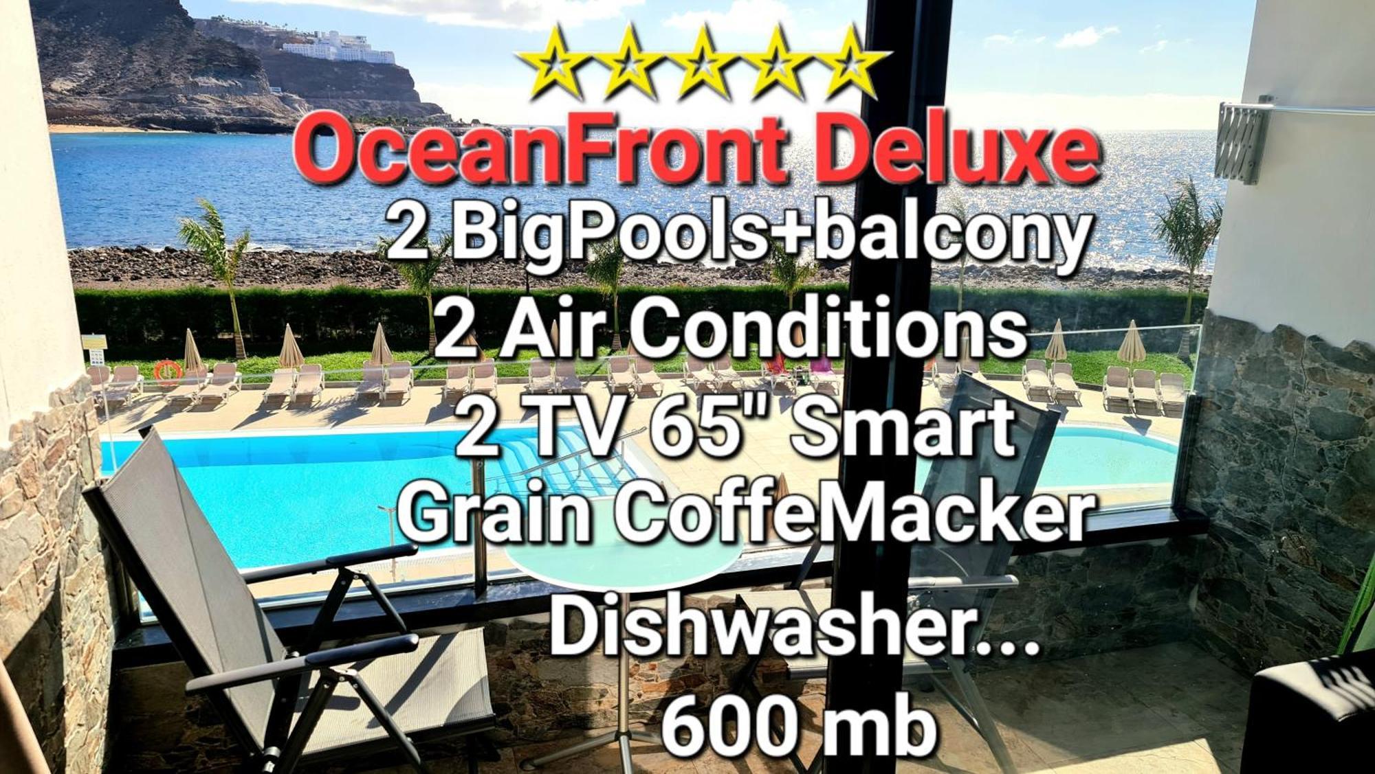 Oceanfront Deluxe-45M,Heated Pools,2Aircondition, 2Tv-65",Dishwasher,600Mb,Lift,Amadores View ! Playa Del Cura  Bagian luar foto