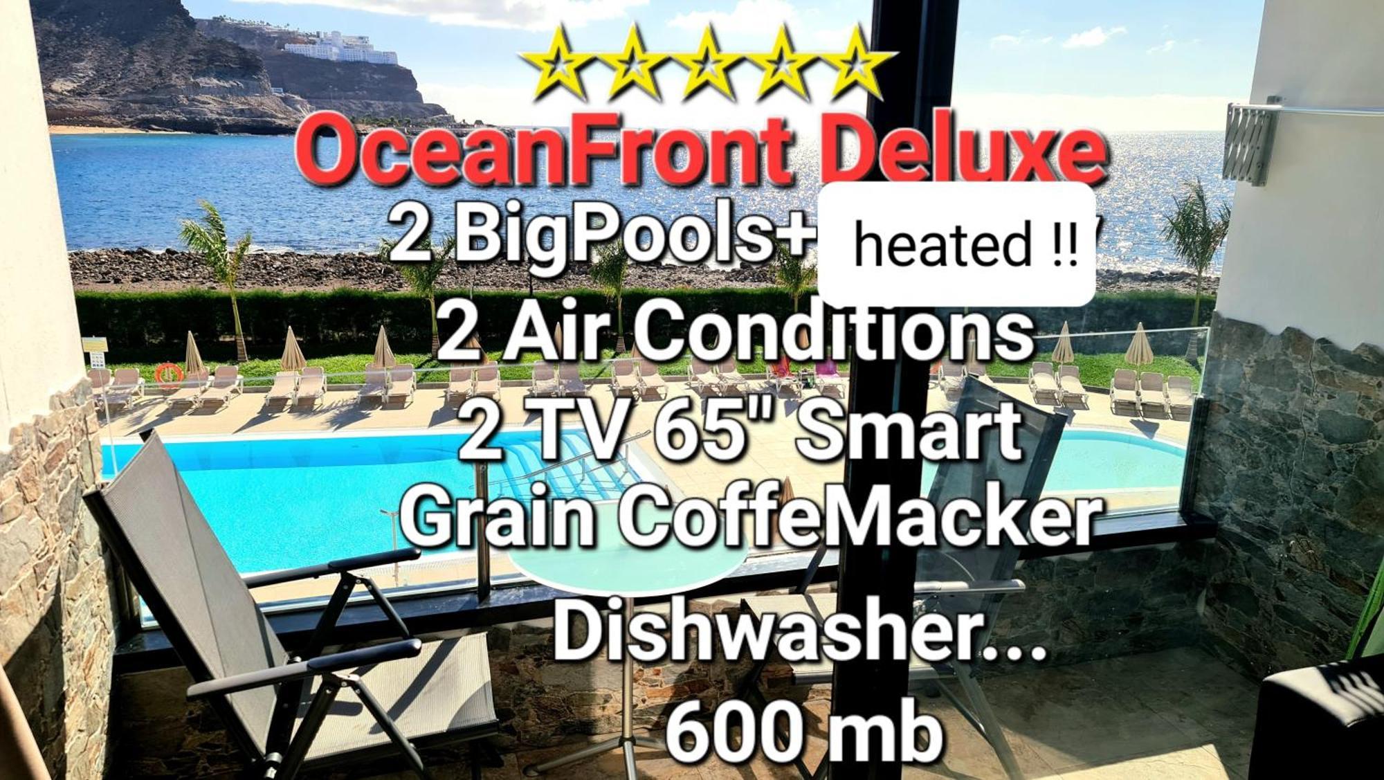 Oceanfront Deluxe-45M,Heated Pools,2Aircondition, 2Tv-65",Dishwasher,600Mb,Lift,Amadores View ! Playa Del Cura  Bagian luar foto